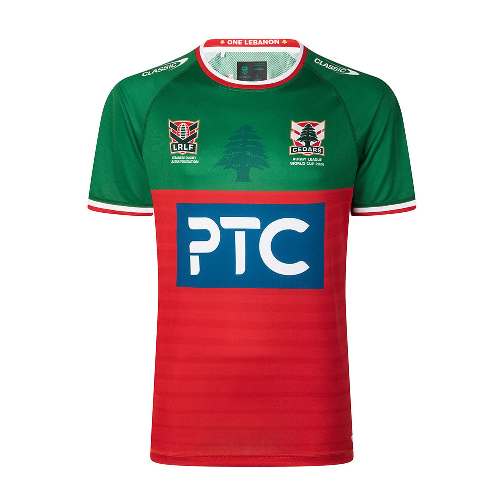 Lebanon Cedars 2026 Men's RLWC Green/Red Pro Training Tee ***PRE-ORDER***