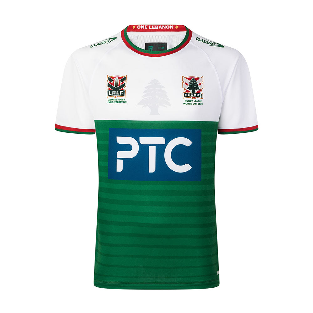 Lebanon 2026 Men's White/Green RLWC Pro Training Tee ***PRE-ORDER***