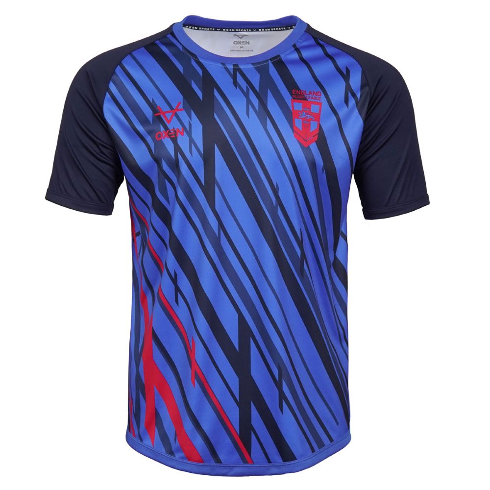 England 2026 Kids RLWC Navy Warm Up Tee