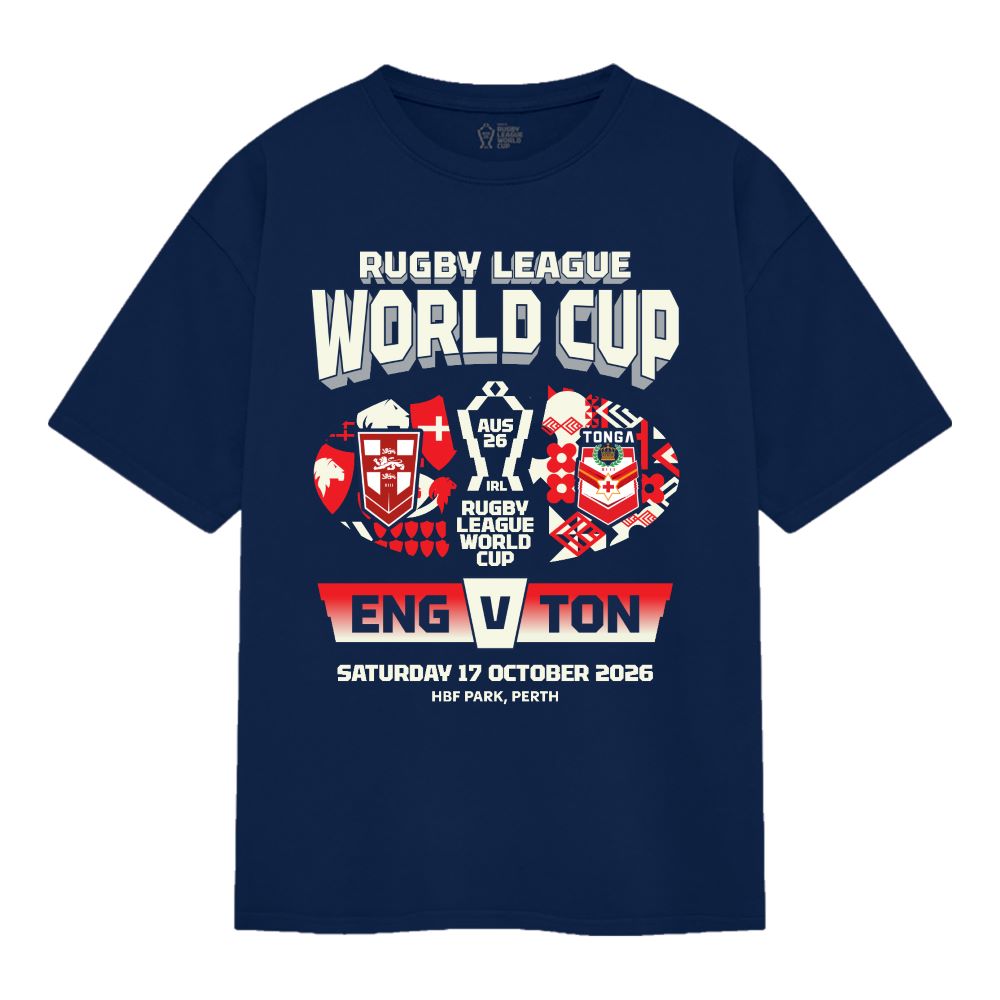 England v Tonga RLWC26 Match Day Tee ***PRE-ORDER***