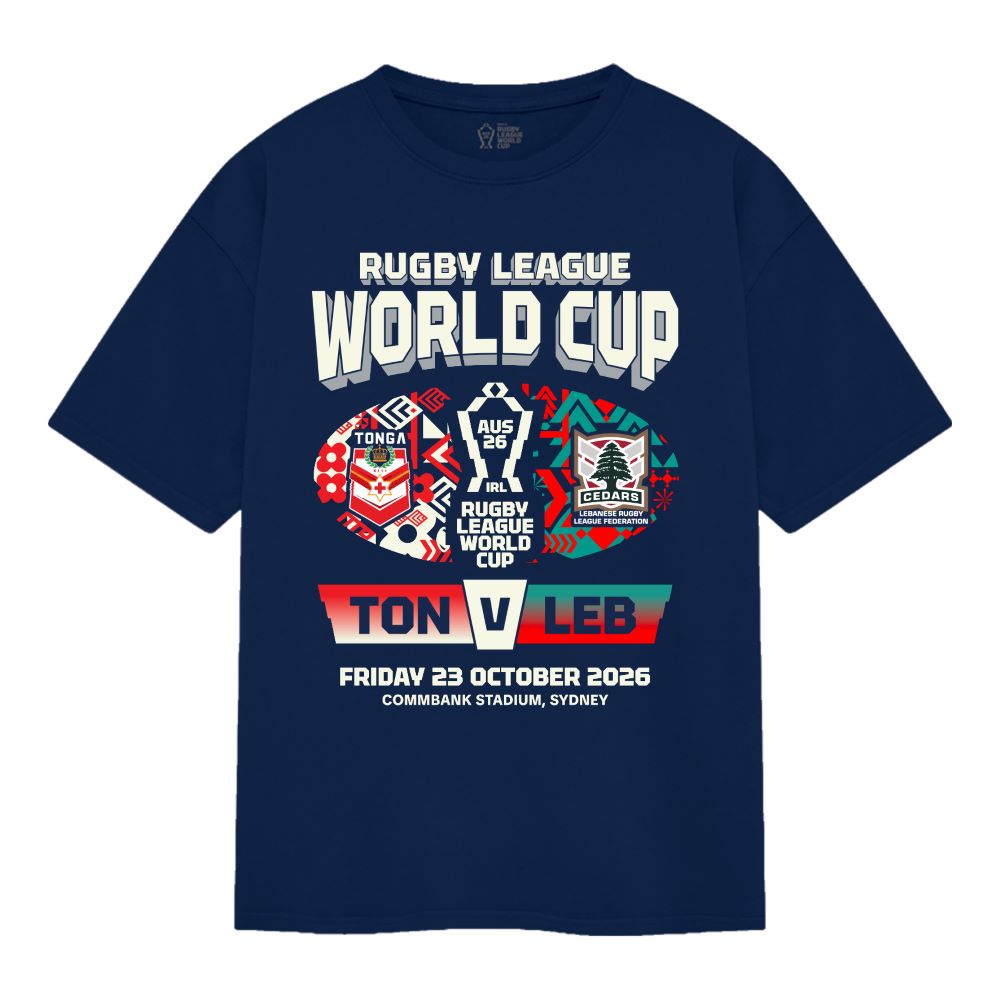 Tonga v Lebanon RLWC26 Match Day Tee ***PRE-ORDER***