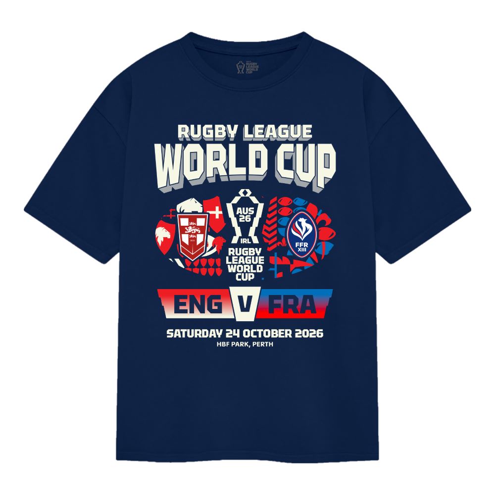 England v France RLWC26 Match Day Tee ***PRE-ORDER***