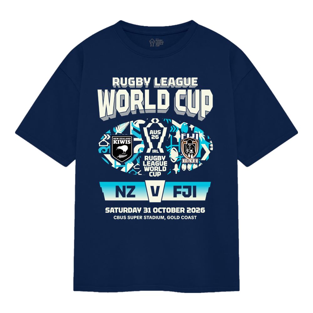 NZ Kiwis v Fiji Bati RLWC26 Match Day Tee ***PRE-ORDER***