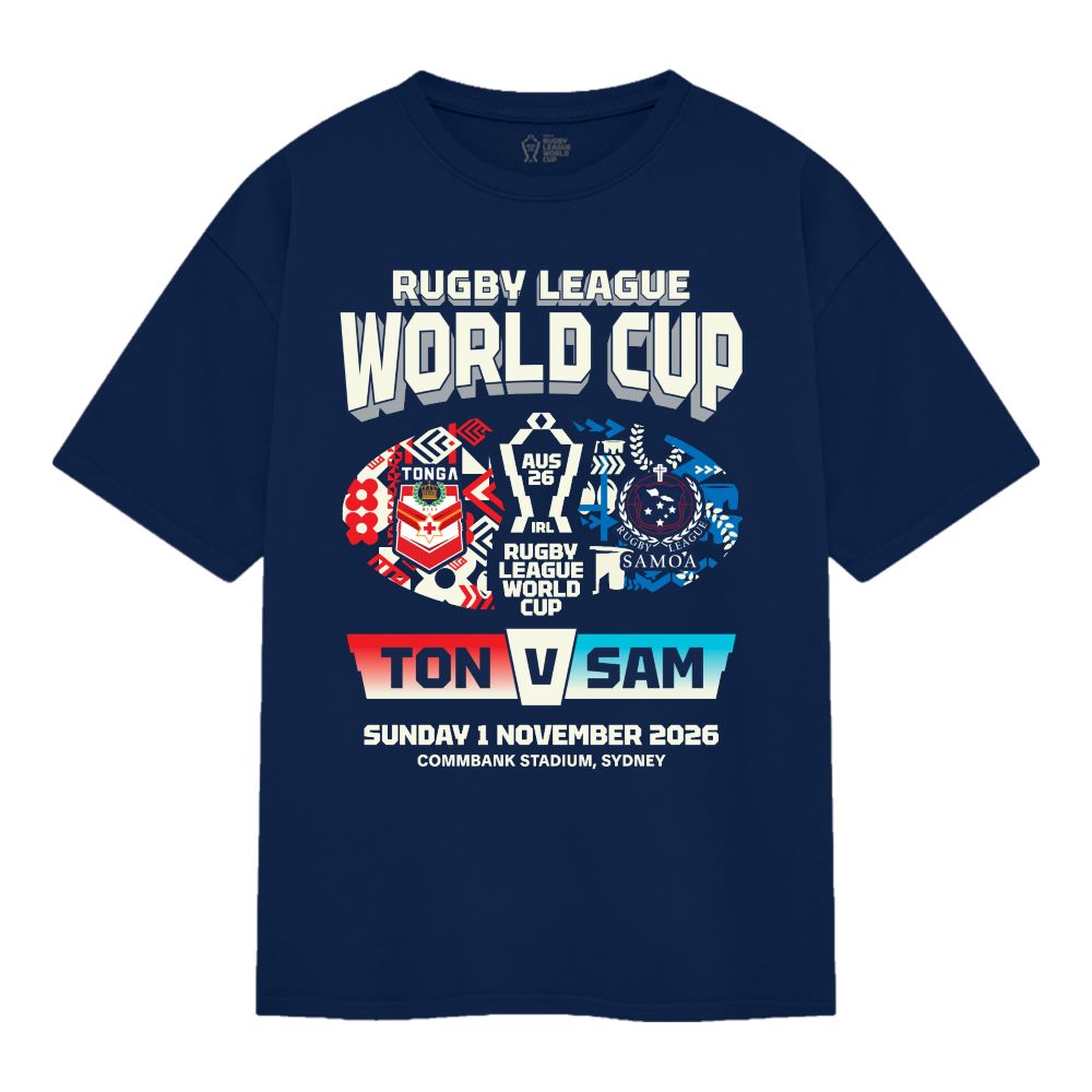 Tonga v Samoa RLWC26 Match Day Tee ***PRE-ORDER***